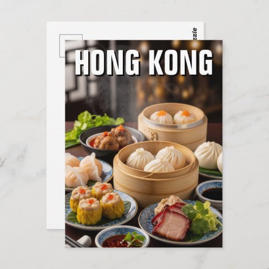 Hongkong Dim Sum Briefkaart (Voorkant / Achterkant)