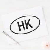 Hongkong "HK" Ovale Sticker (Envelop)