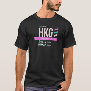 Hongkong HKG Airport Code Retro Travel Da T-shirt