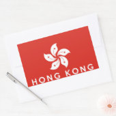 hongkong land vlag symbool naam tekst rechthoekige sticker (Envelop)