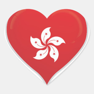Hongkong liefde vlag trots hart sticker