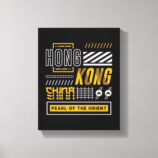 Hongkong Parel van de Oriënt Moderne Reisontwerpen Canvas Afdruk (Voorkant)