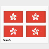 Hongkong Rechthoekige Sticker (Vel)