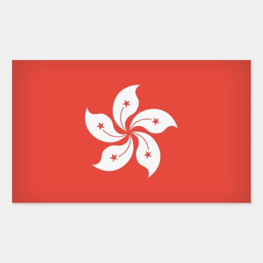 Hongkong Rechthoekige Sticker (Voorkant)