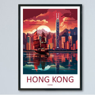 Hongkong Reisprint Wandkunst Hongkong Wand Han Poster