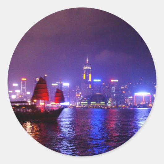 Hongkong Ronde Sticker (Voorkant)