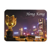 Hongkong - 's nachts - magneet (Horizontaal)