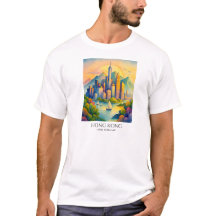 Hongkong Silhouet Aquarel | Reizen