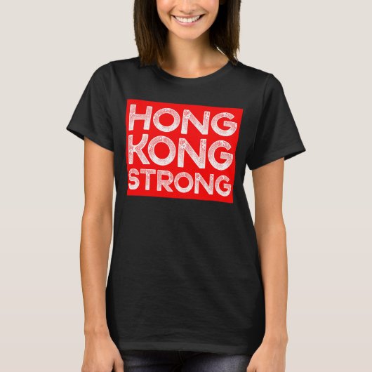 Hongkong Sterke steun HK Free Hong Kong Protest T-shirt (Voorkant)