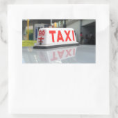 Hongkong Taxi Rechthoekige Sticker (Tas)
