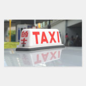 Hongkong Taxi Rechthoekige Sticker (Voorkant)