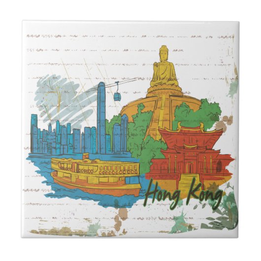 Hongkong Tegeltje (Voorkant)