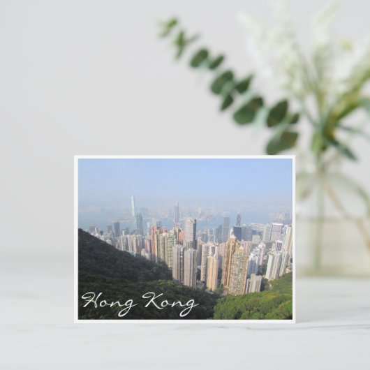 hongkong uitzicht top briefkaart (Staand voorkant)