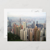 Hongkong vanaf het hoogtepunt briefkaart (Voorkant / Achterkant)