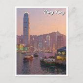 Hongkong Victoria Harbour Reizen Briefkaart (Voorkant)