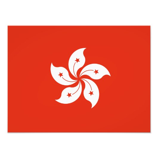 Hongkong Vlag Foto Afdruk (Voorkant)