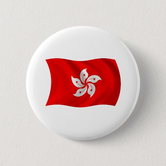 Hongkong Vlag Knop Ronde Button 5,7 Cm (Voorkant)