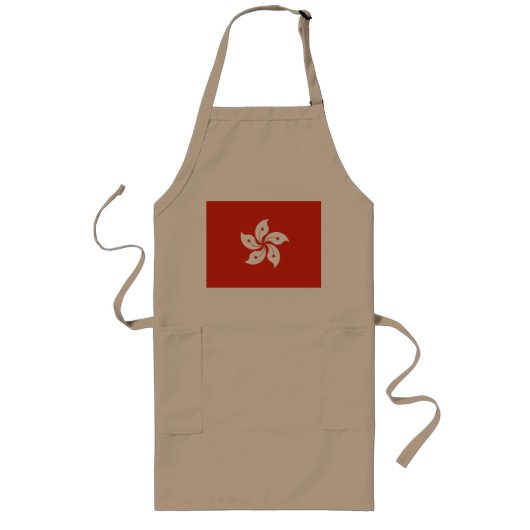 Hongkong Vlag Lang Schort (Voorkant)