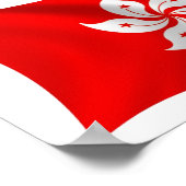 Hongkong Vlag Poster Print (Hoek)