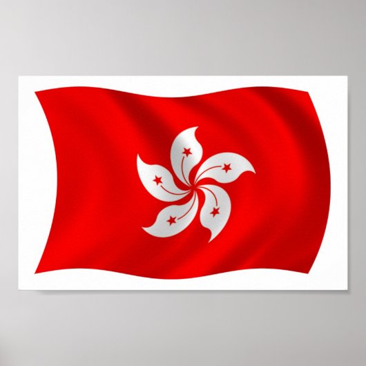 Hongkong Vlag Poster Print (Voorkant)