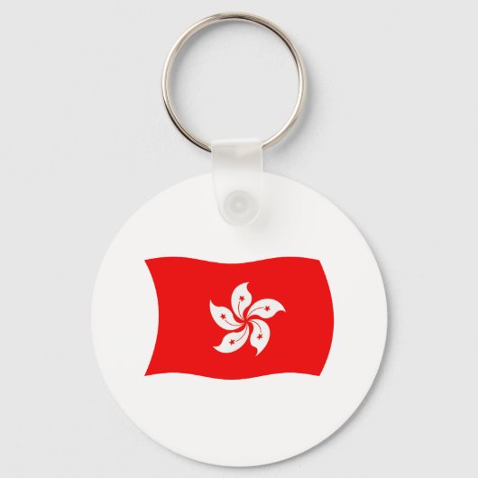 Hongkong Vlag Sleutelhanger (Voorkant)