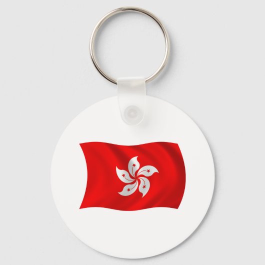 Hongkong Vlag Sleutelhanger (Voorkant)