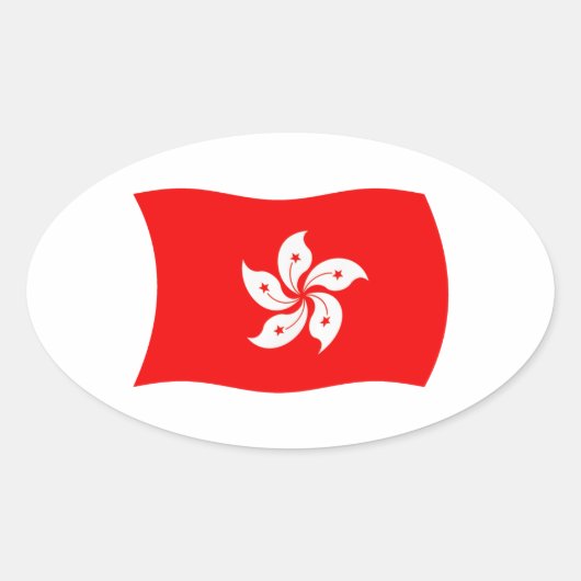 Hongkong Vlag Sticker (Voorkant)
