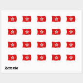 Hongkong Vlagsticker Ronde Sticker (Vel)