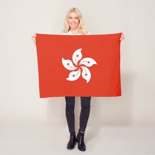 Hongkongse vlag fleece deken (In situ)