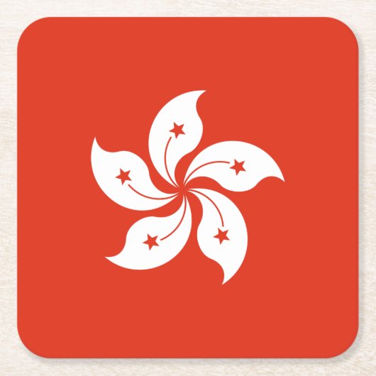 Hongkongse vlag kartonnen onderzetters (Voorkant)