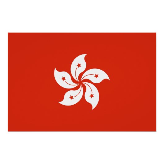 Hongkongse vlag perfect poster (Voorkant)