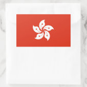 Hongkongse vlag rechthoekige sticker (Tas)