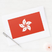 Hongkongse vlag rechthoekige sticker (Envelop)