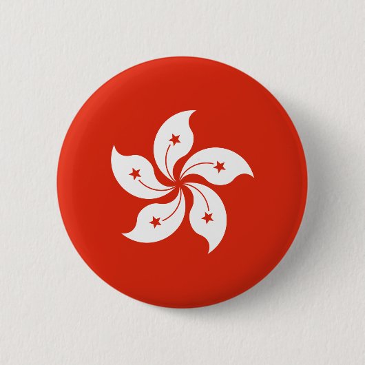 Hongkongse vlag ronde button 5,7 cm (Voorkant)