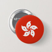 Hongkongse vlag ronde button 5,7 cm (Voorkant /achterkant)