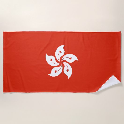 Hongkongse vlag strandlaken (Voorkant)