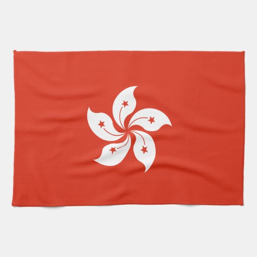 Hongkongse vlag theedoek (Horizontaal)