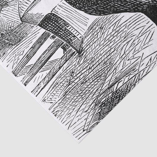  hongpartij in Cute Country Tissuepapier (Detail)