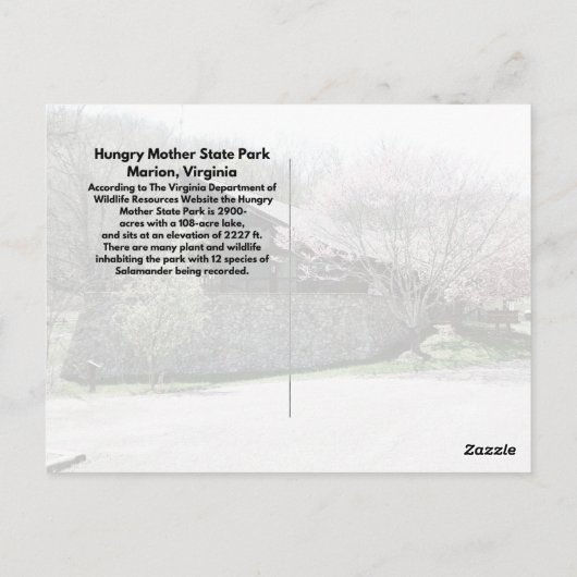 Hongry Moerstate Park Briefkaart (Achterkant)