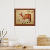 Hongyuzuo ~红 玉~ Ten Steeds ~Giuseppe Castiglione ~ Poster (Keuken)