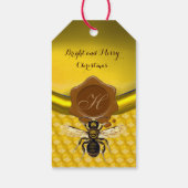HONIEBE, BEEKEEPER BROEIENDE ZEEMONOGRAM CADEAULABEL (Achterkant)