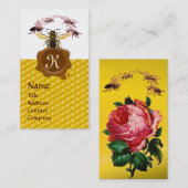 HONIEBE, BEEKEEPER BROEIENDE ZEEMONOGRAM VISITEKAARTJE (Voorkant / Achterkant)