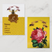 HONIEBE, BEEKEEPER BROEIENDE ZEEMONOGRAM VISITEKAARTJE (Voorkant / Achterkant)