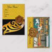 HONIEBE, BEEKEEPER BROEIENDE ZEEMONOGRAM VISITEKAARTJE (Voorkant / Achterkant)