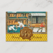 HONIEBE, BEEKEEPER BROEIENDE ZEEMONOGRAM VISITEKAARTJE (Achterkant)