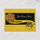 HONIEBE, BEEKEEPER BROWN WAX SEAL MONOGRAM, zwart Visitekaartje (Achterkant)