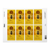 HONIEBE, BEEKEEPER, ZEEMONOGRAM IN BROEIWAX ETIKET (Full Sheet)