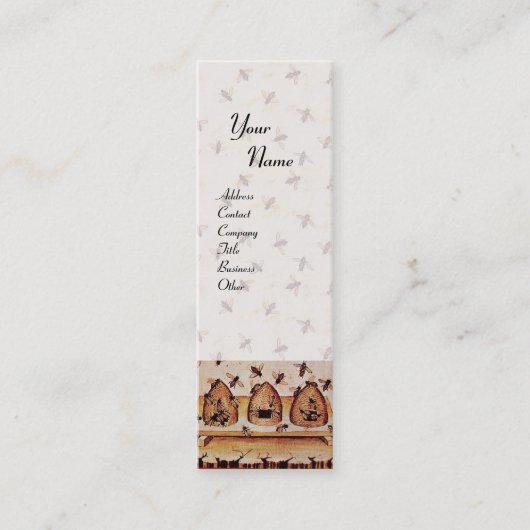 HONIEBEDING, BEEKEEPER APIRIST MINI VISITEKAARTJE (Voorkant)