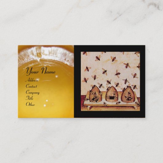 HONIEBEDING, BEEKEEPER APIRIST VISITEKAARTJE (Voorkant)