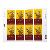 HONIEBEN EN WILDE ROZEN , DIERENWAXSEAL ETIKET (Full Sheet)